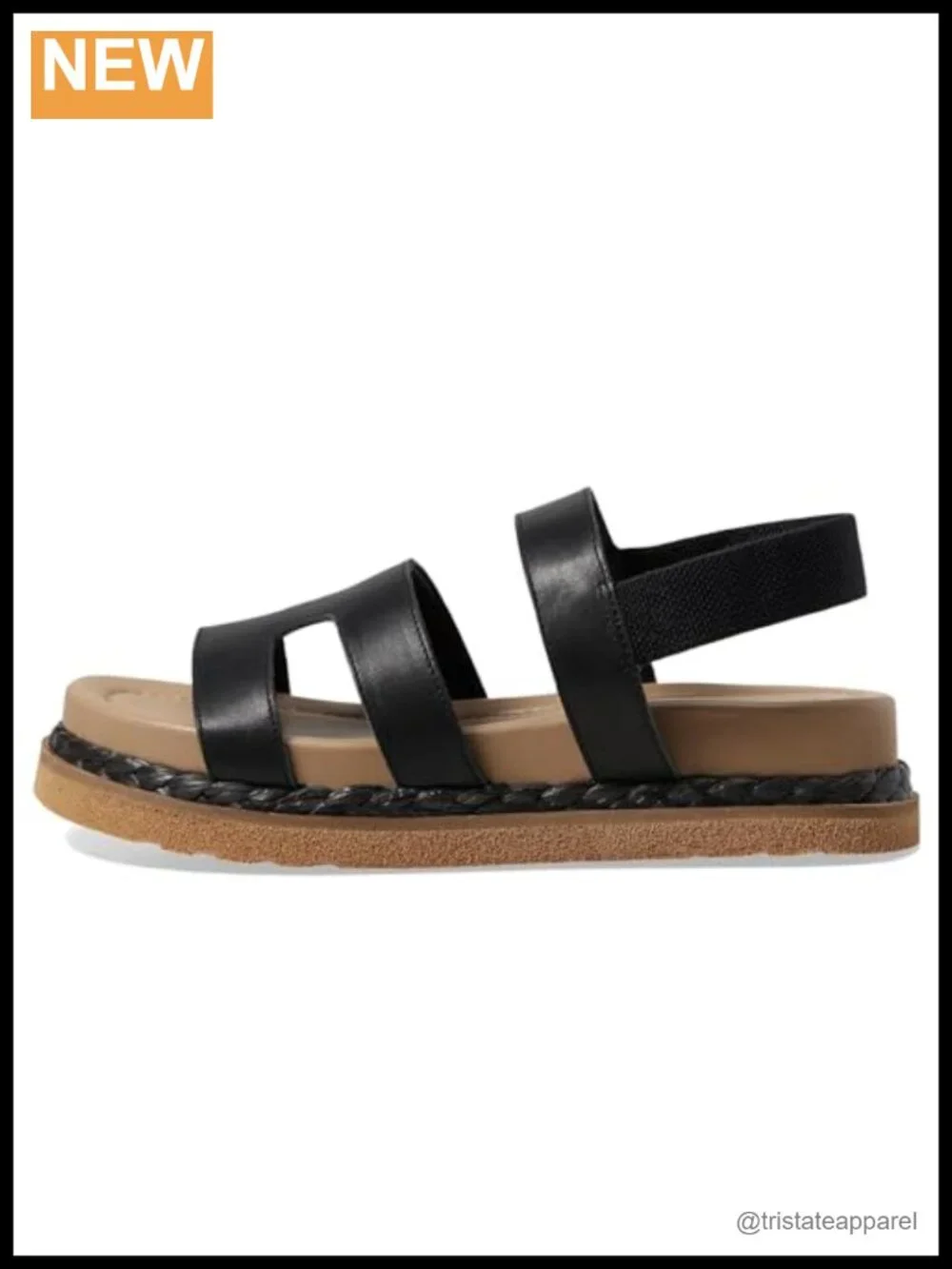 Platform Slingback Sandals Leather Water Resistant Open Toe Casual